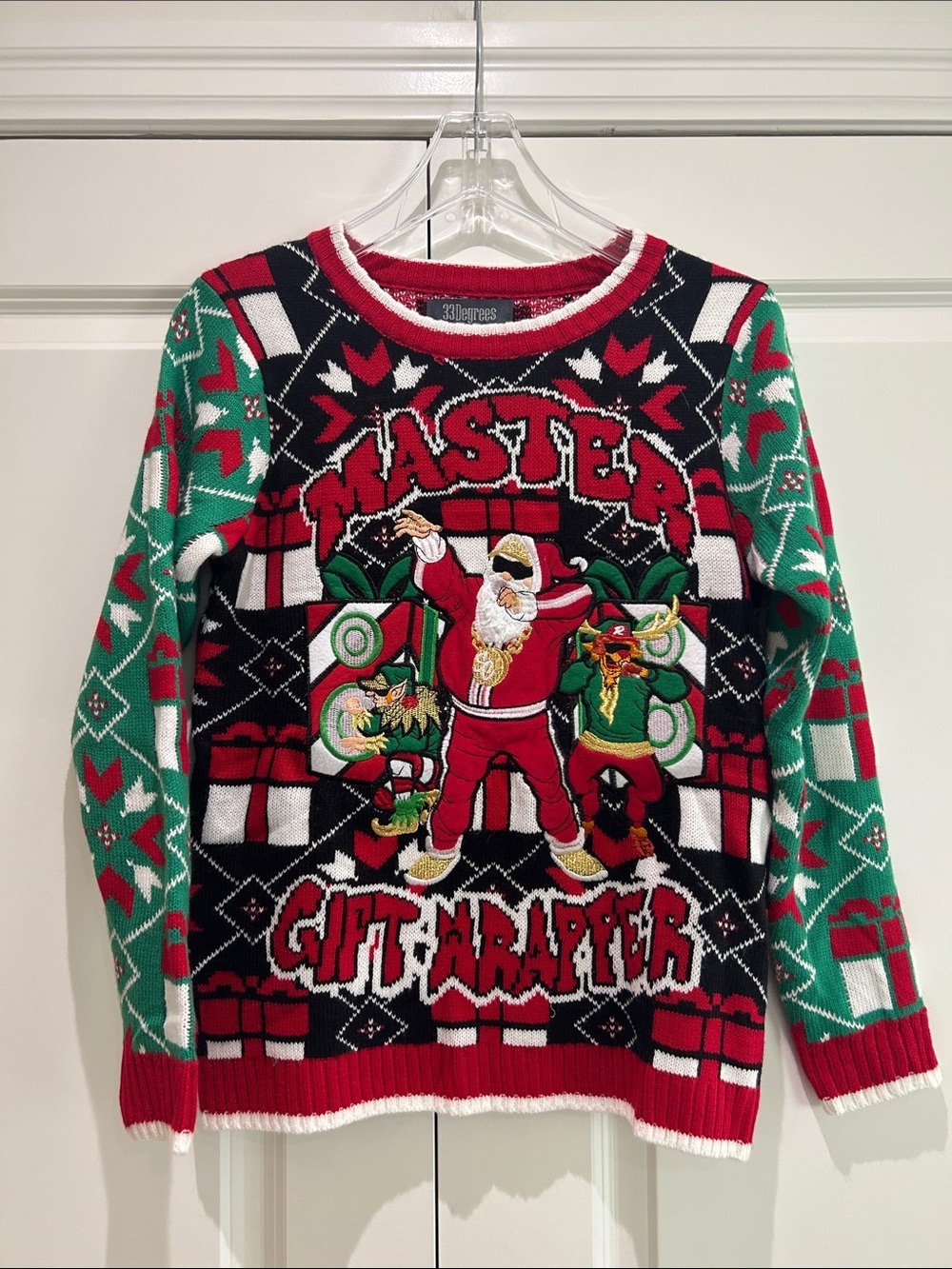 NWT “Master Gift Wrapper” Kids Christmas Sweater